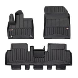 Tappetini per auto Proline 3D compatibili con Fiat E-Doblo dal 2022 in poi su misura in gomma | Tipo Auto: Combivan | Set di tappetini premium | Materiale TPE durevole | Bordi più alti
